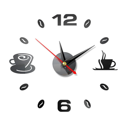 Coffee Cups 3D Clock - www.Shopthatapp.com
