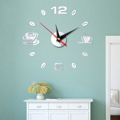 Coffee Cups 3D Clock - www.Shopthatapp.com