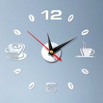 Coffee Cups 3D Clock - www.Shopthatapp.com