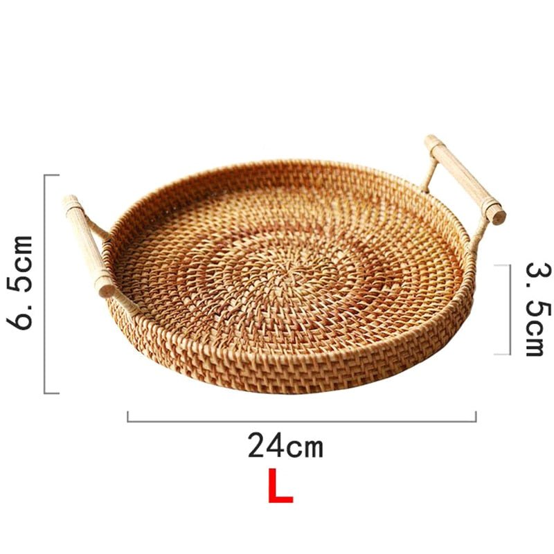 Wicker Rattan Tray - www.Shopthatapp.com