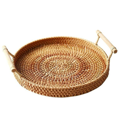 Wicker Rattan Tray - www.Shopthatapp.com