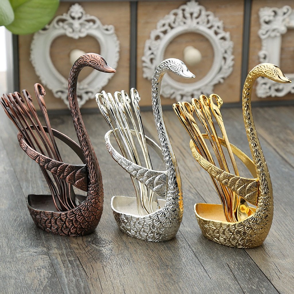 Swan Salad & Dessert Flatware - www.Shopthatapp.com