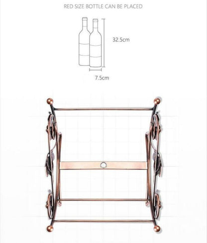 Maple Leaf Wine Rack with Glass Holders