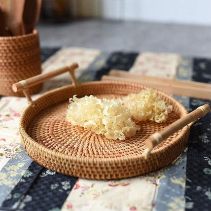 Wicker Rattan Tray - www.Shopthatapp.com