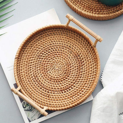 Wicker Rattan Tray - www.Shopthatapp.com