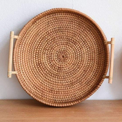 Wicker Rattan Tray - www.Shopthatapp.com