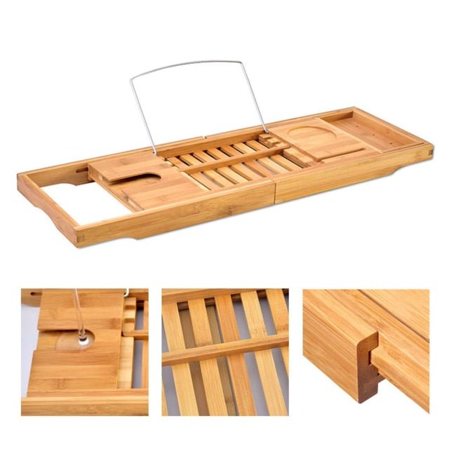 Bamboo Bath Caddy Tray - www.Shopthatapp.com