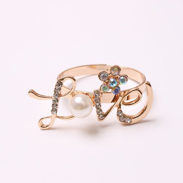 Love Rhinestone Napkin Holder Set - www.Shopthatapp.com