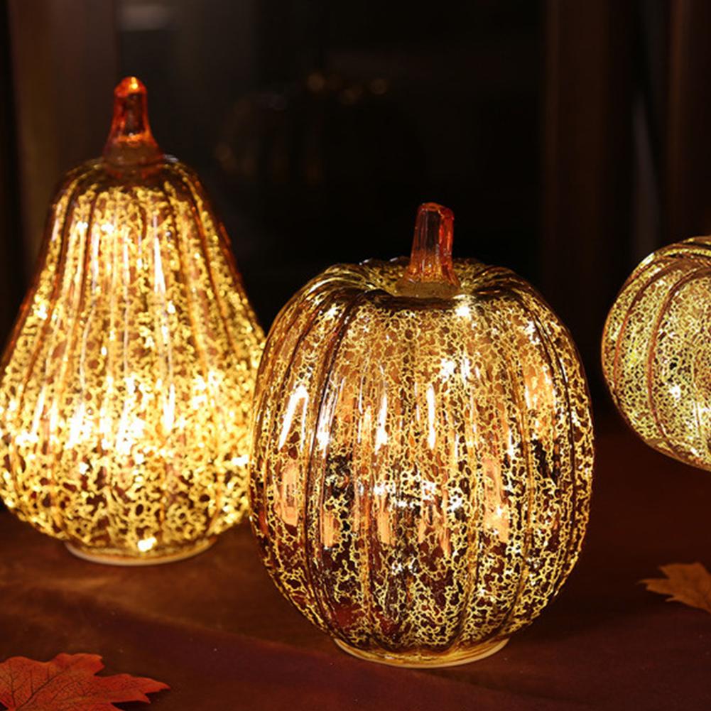 Crystal Glass Pumpkin Lamp - www.Shopthatapp.com
