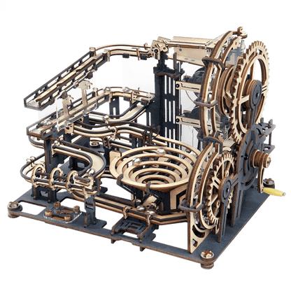 Robotime Rokr DIY Murmelbahn-Set: 5 verschiedene Modellbaustein-Bausätze aus Holz – perfektes Zusammenbauspielzeug-Geschenk für Erwachsene und Kinder
