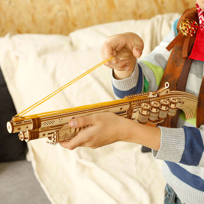 Robotime DIY Rubber Band Bullet Revolver: A Wooden Model Building Kit from Robotime - A Fun and Engaging Assembly Toy Gift for Children and Adults - www.Shopthatapp.com