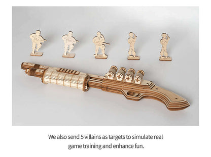 Robotime DIY Rubber Band Bullet Revolver: A Wooden Model Building Kit from Robotime - A Fun and Engaging Assembly Toy Gift for Children and Adults - www.Shopthatapp.com