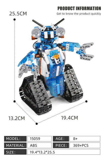 Robot télécommandé Mould King 15059 - LED, blocs de construction motorisés, jouet intelligent à offrir