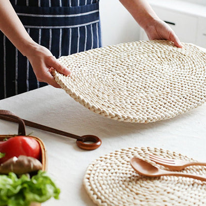 Sets de table et sous-verres en paille d'osier