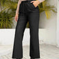 PU Loose Trousers Motorcycle Leather Straight Wide Leg Leather Pants Women - www.Shopthatapp.com