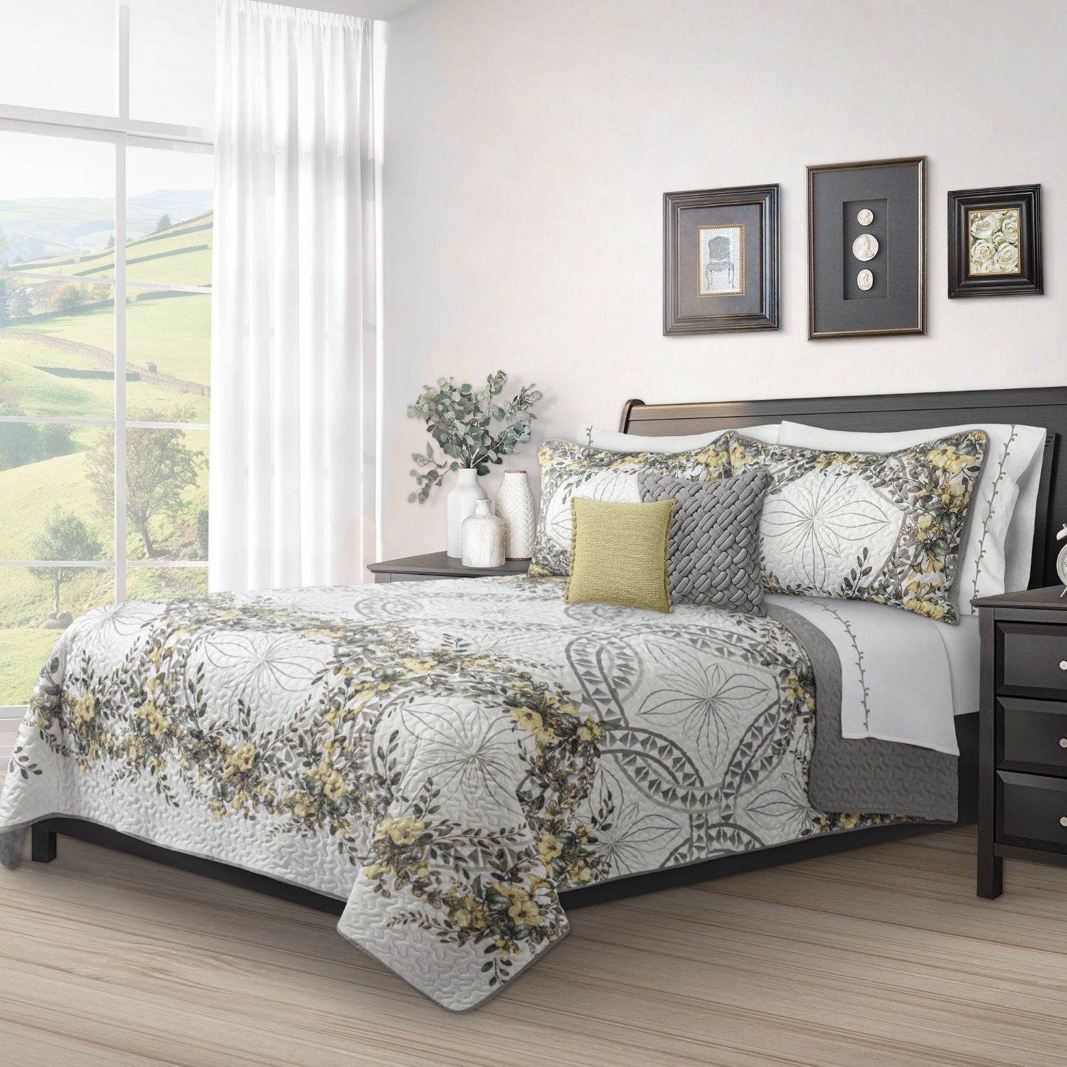 Quilt Bedding Set Woven 3 Piece Set King Forever Yellow - www.Shopthatapp.com