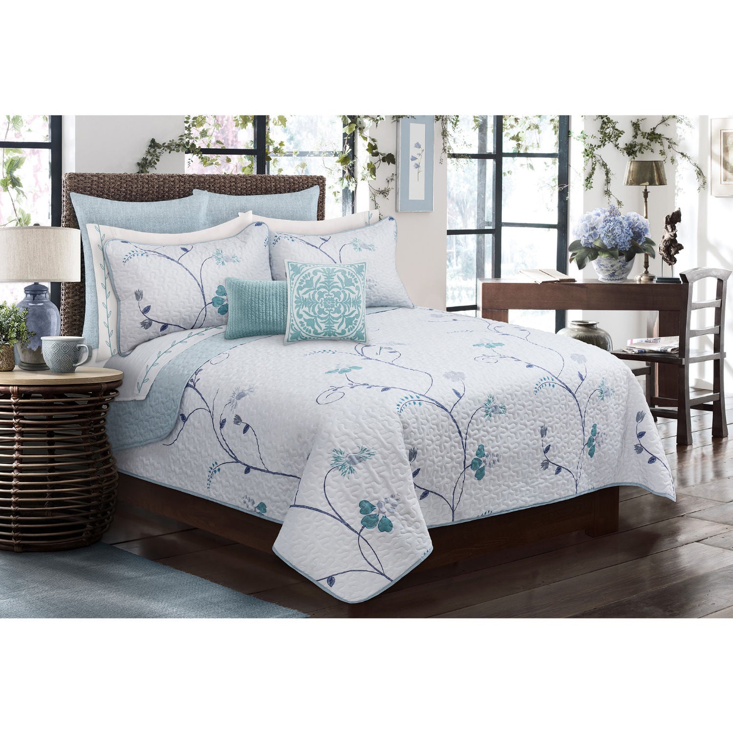 Quilt Bedding Set Woven 3 Piece Set King Whisper - www.Shopthatapp.com