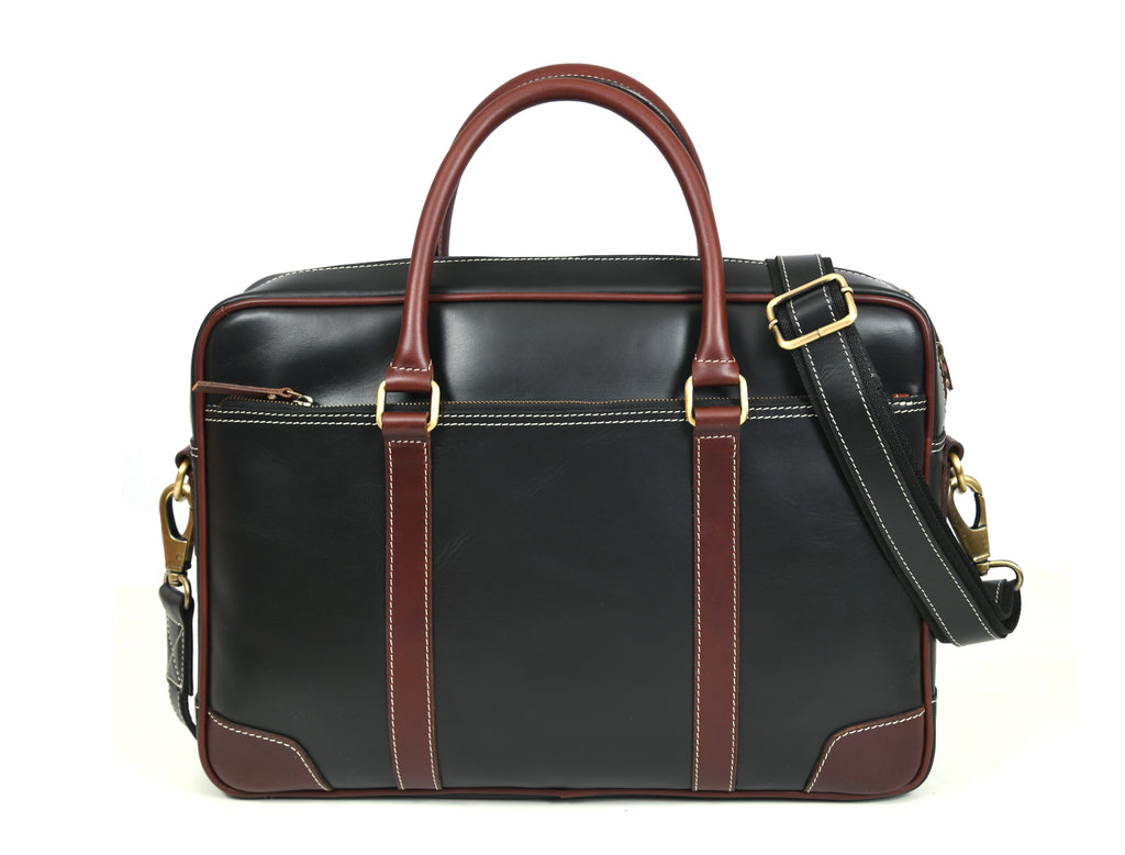 Reeds Leather Office Bag -  Raven Black - www.Shopthatapp.com