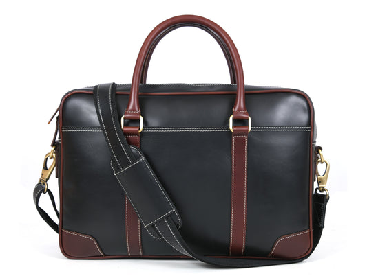 Reeds Leather Office Bag - Raven Black - www.Shopthatapp.com