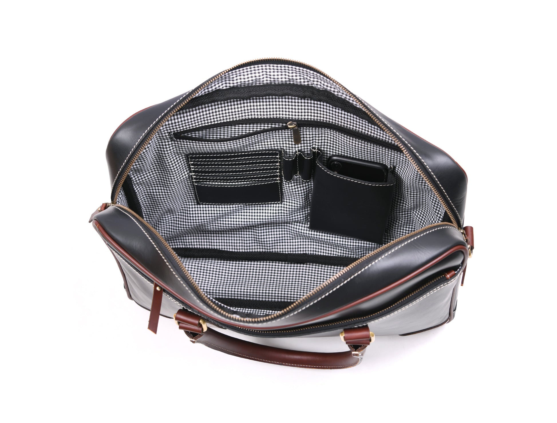 Reeds Leather Office Bag - Raven Black - www.Shopthatapp.com