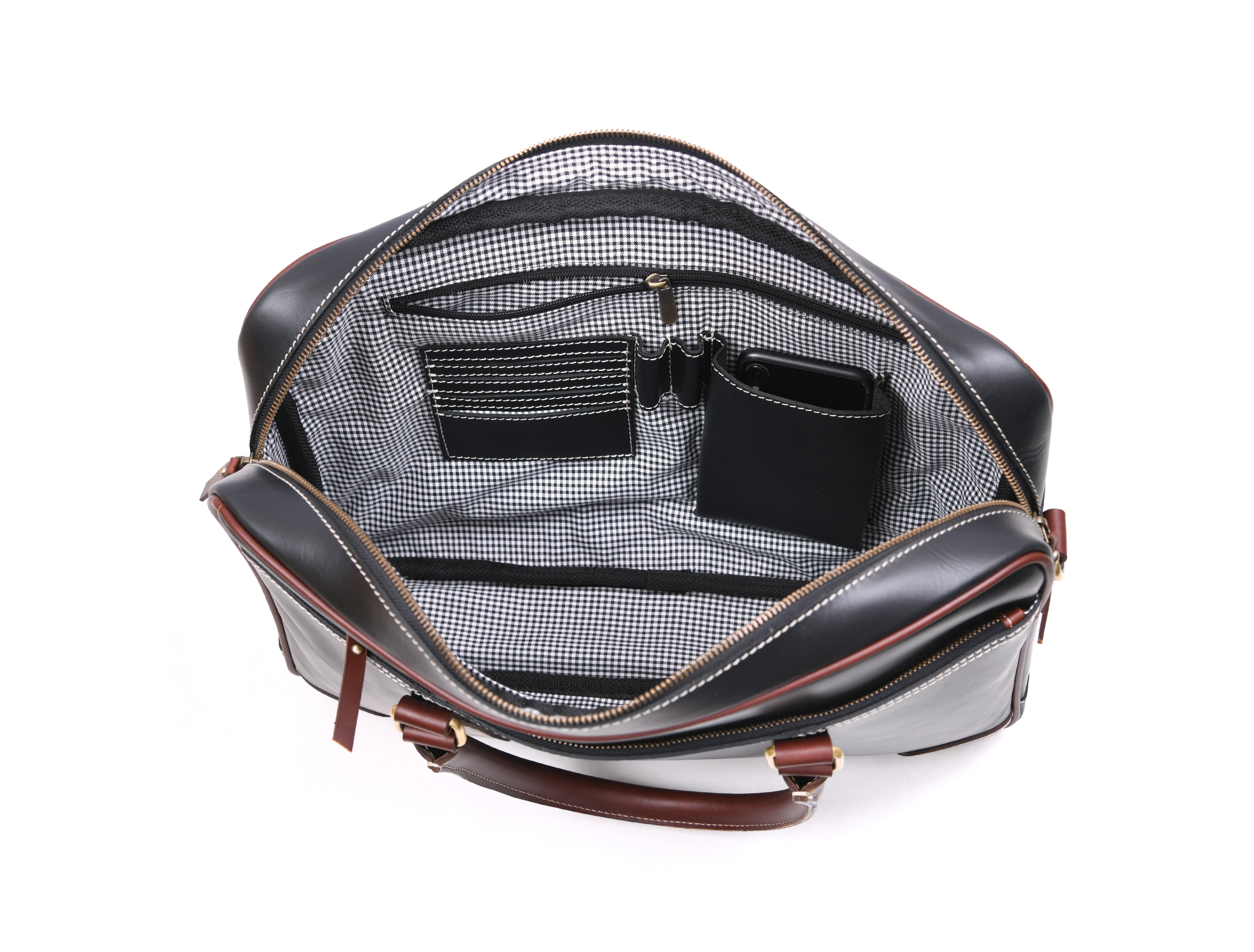 Reeds Leather Office Bag -  Raven Black - www.Shopthatapp.com