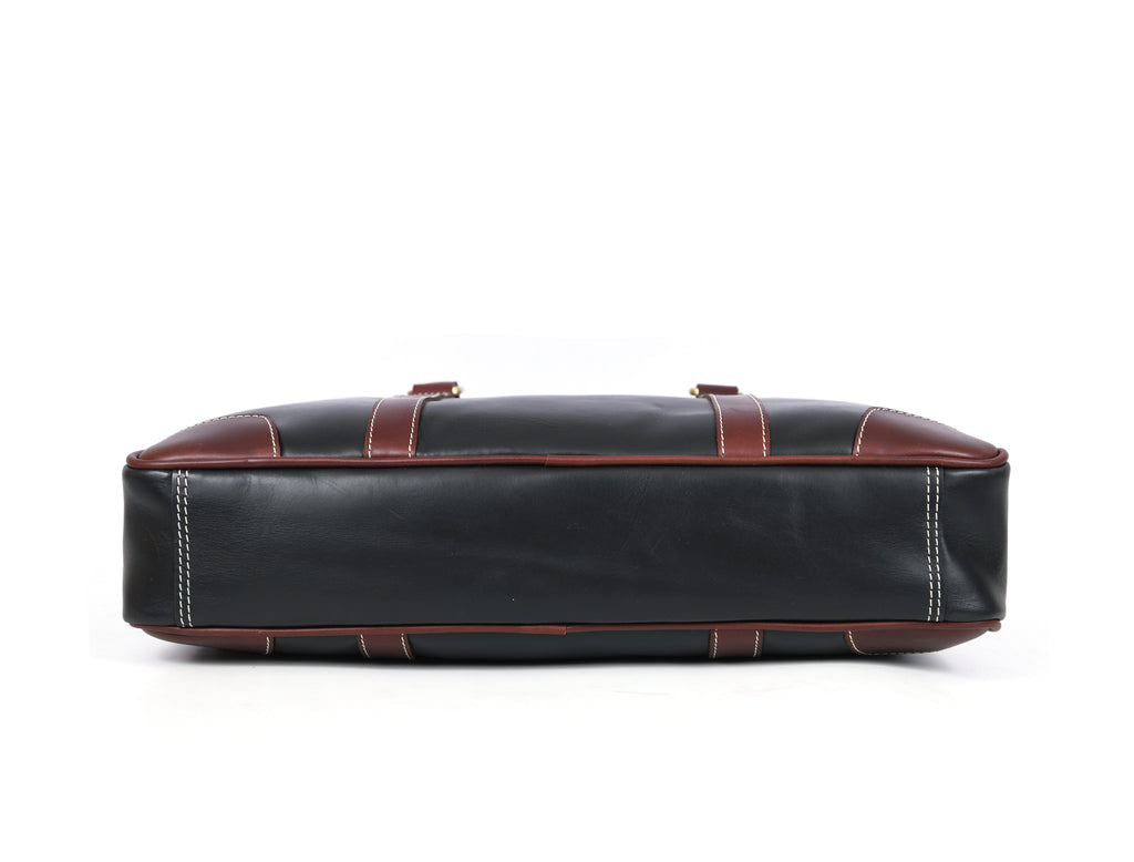 Reeds Leather Office Bag -  Raven Black - www.Shopthatapp.com