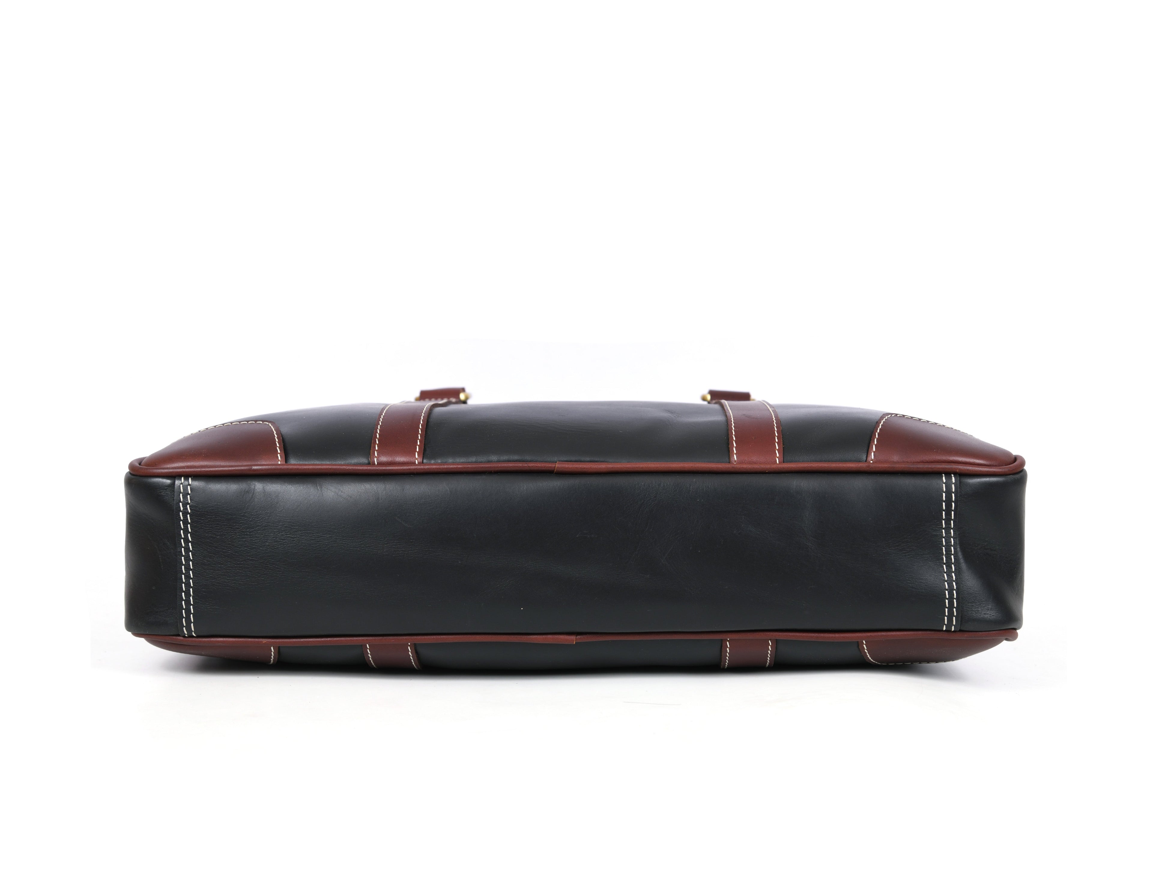 Reeds Leather Office Bag -  Raven Black - www.Shopthatapp.com