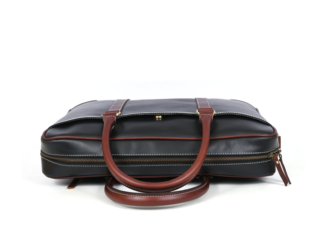Reeds Leather Office Bag -  Raven Black - www.Shopthatapp.com