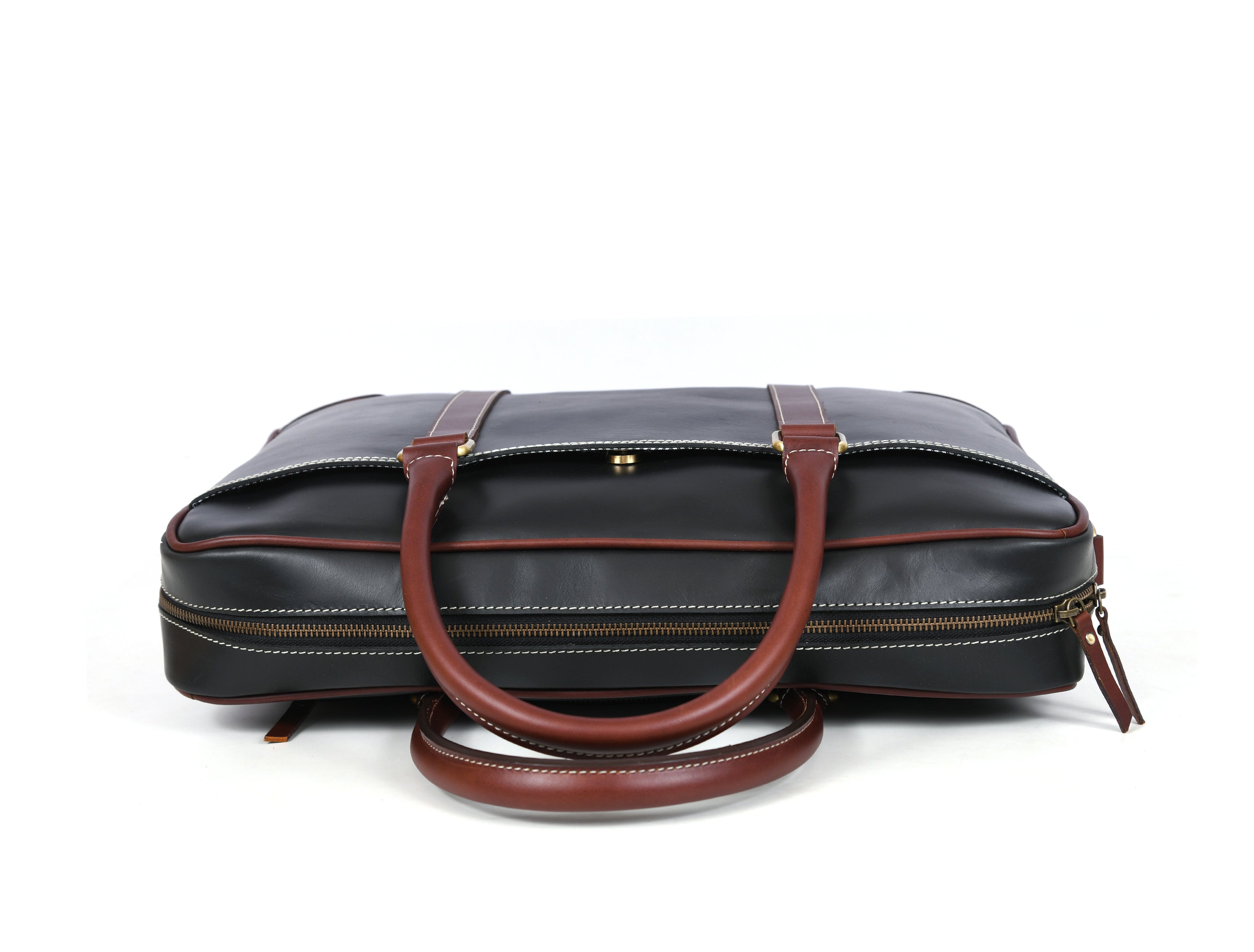 Reeds Leather Office Bag -  Raven Black - www.Shopthatapp.com