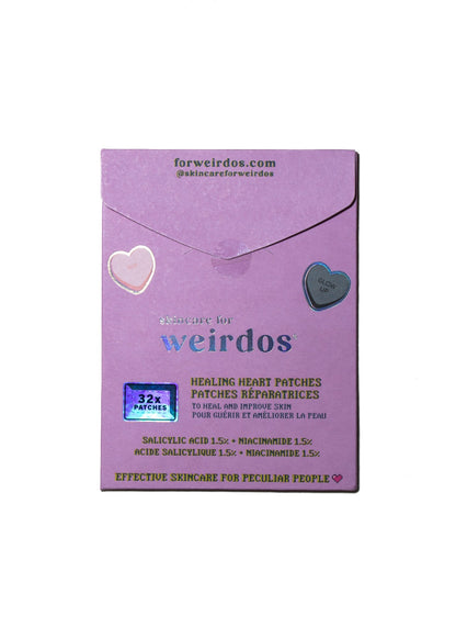 32 patchs cicatrisants pour les boutons en forme de cœur