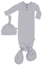 Fliedergraues Babykleid-Set