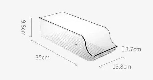 Refrigerator Beverage Storage Box Double-layer Self-rolling Kitchen Storage Rack - www.Shopthatapp.com