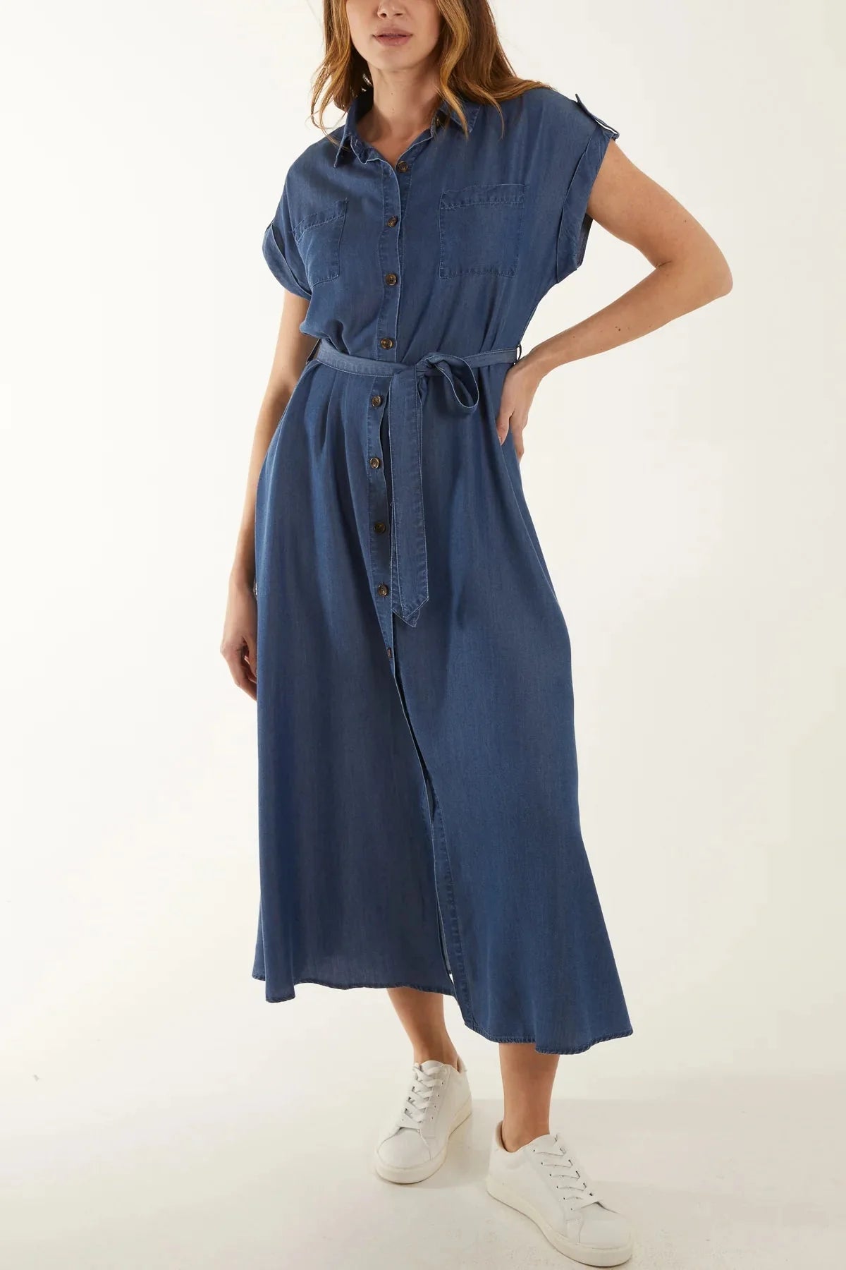 Remi Denim Midi Dress - www.Shopthatapp.com