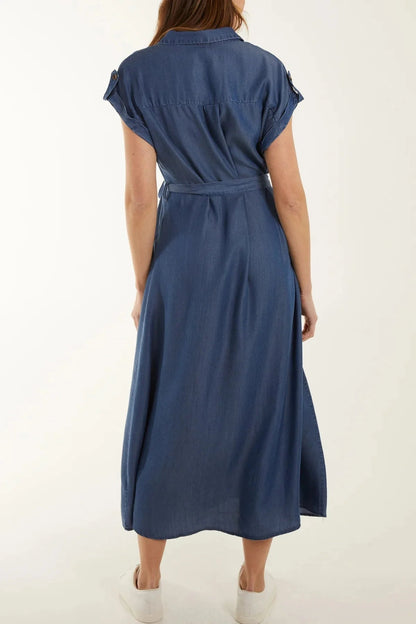 Remi Denim Midi Dress - www.Shopthatapp.com
