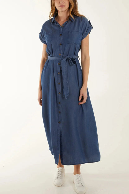 Remi Denim Midi Dress - www.Shopthatapp.com