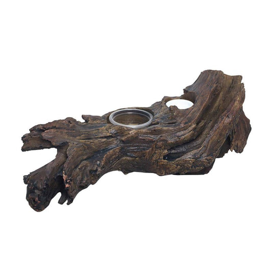 REPTILE DADDY Resin Log w/Feeding Cup Holders approx. 31x17x15cm(H)-Pets supplies and goodies-www.Shopthatapp.com-Reptilemart.ca