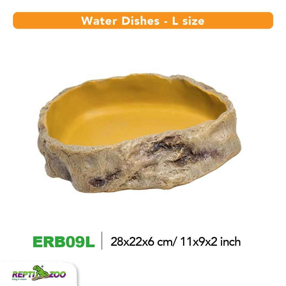 Large Reptile Water Dish with Natural Look for Providing Hydration to Pet Reptiles