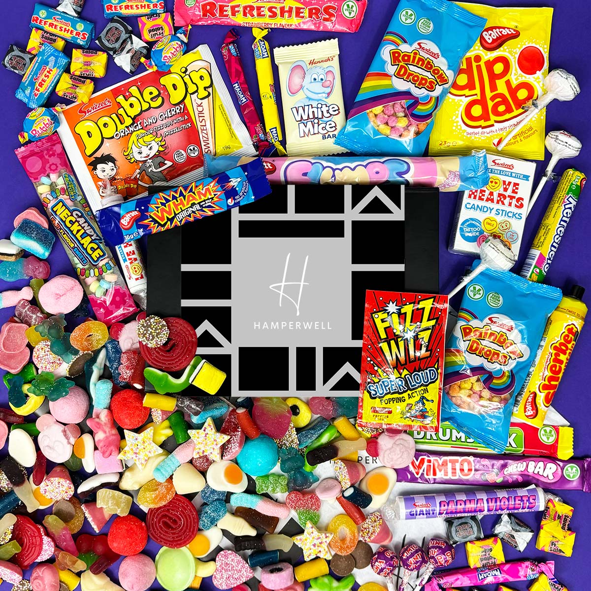 Ultimate Retro Sweets & 1kg Pick N Mix Signature Gift Hamper-Food and beverage-www.Shopthatapp.com-HamperWell