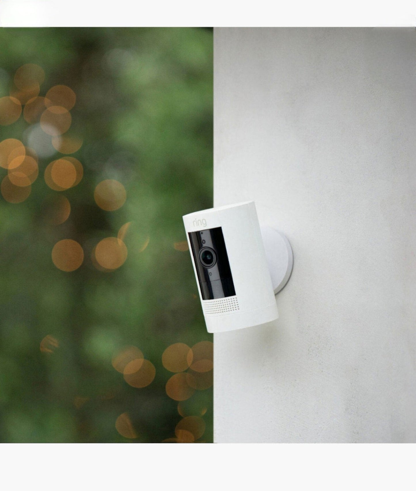 Caméra Ring Stick Up | Extérieur | Intérieur | Batterie | Sans fil | Branchement | Blanc | Noir