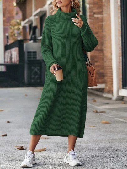 Rume Turtleneck Long Knitted Sweater Dress - www.Shopthatapp.com
