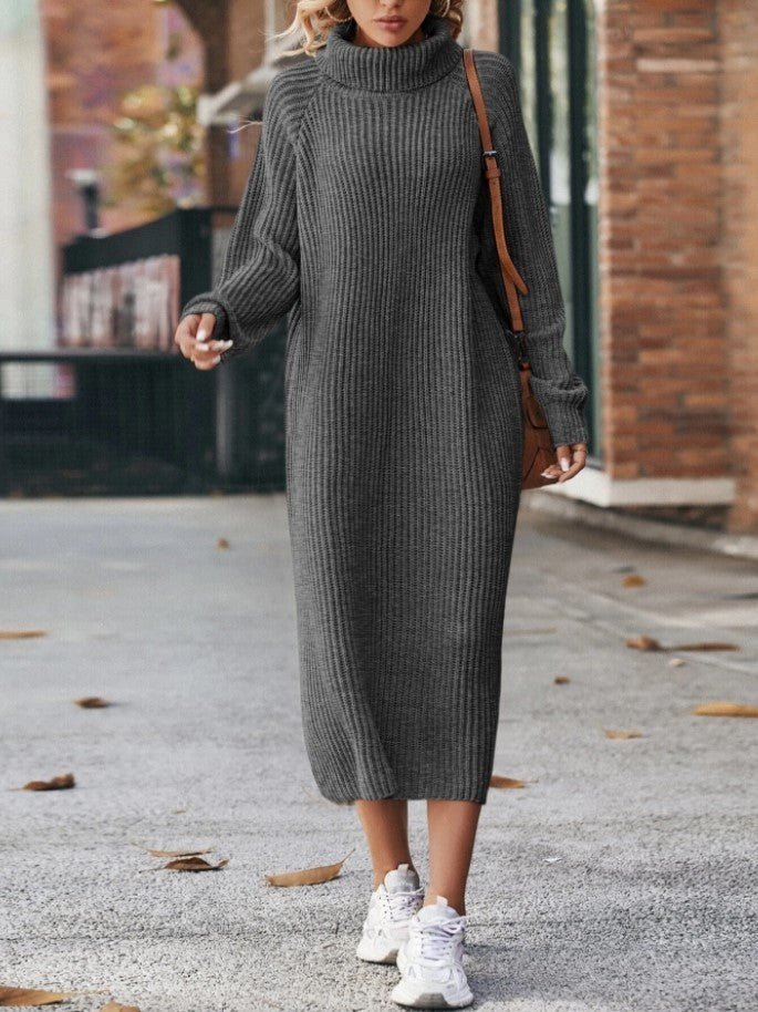 Rume Turtleneck Long Knitted Sweater Dress - www.Shopthatapp.com