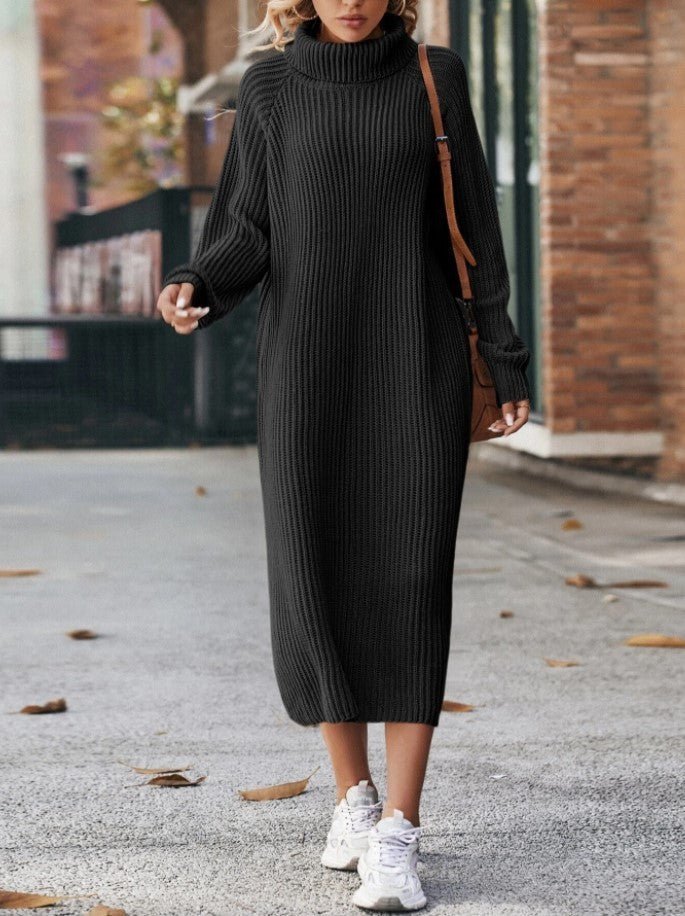 Rume Turtleneck Long Knitted Sweater Dress - www.Shopthatapp.com
