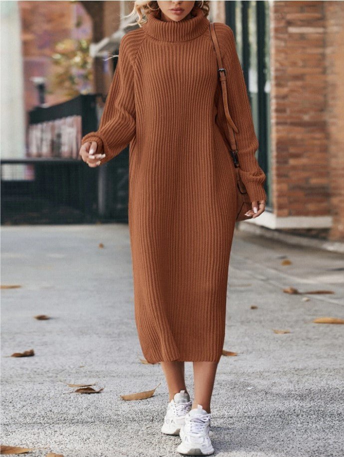 Rume Turtleneck Long Knitted Sweater Dress - www.Shopthatapp.com