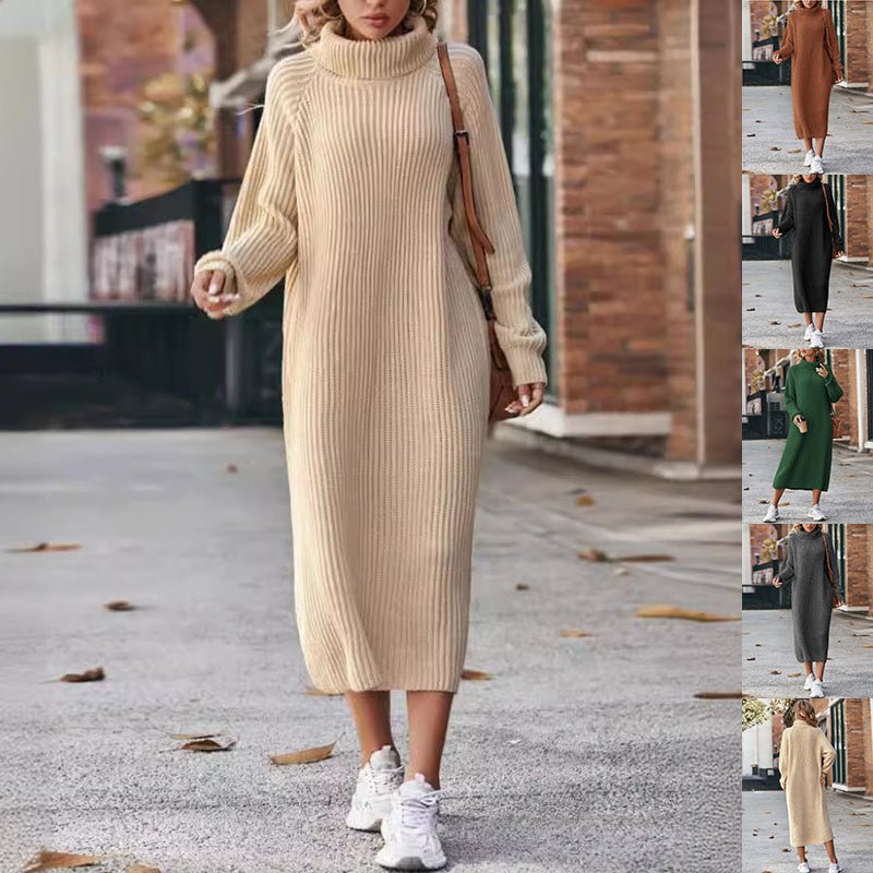 Rume Turtleneck Long Knitted Sweater Dress - www.Shopthatapp.com