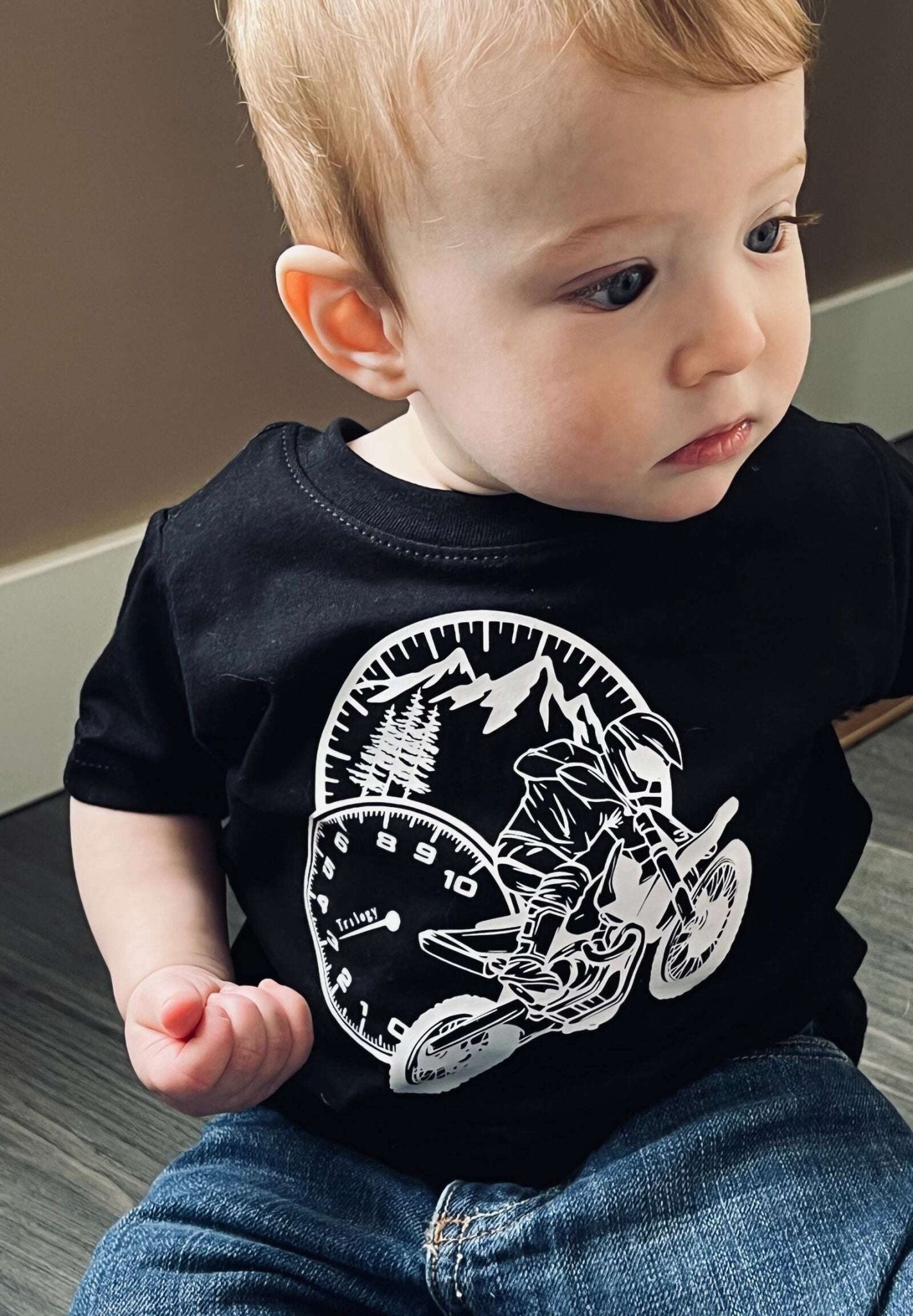 RusticGirls.Trilogy Dirt Bike Baby T-Shirt for Toddlers - www.Shopthatapp.com