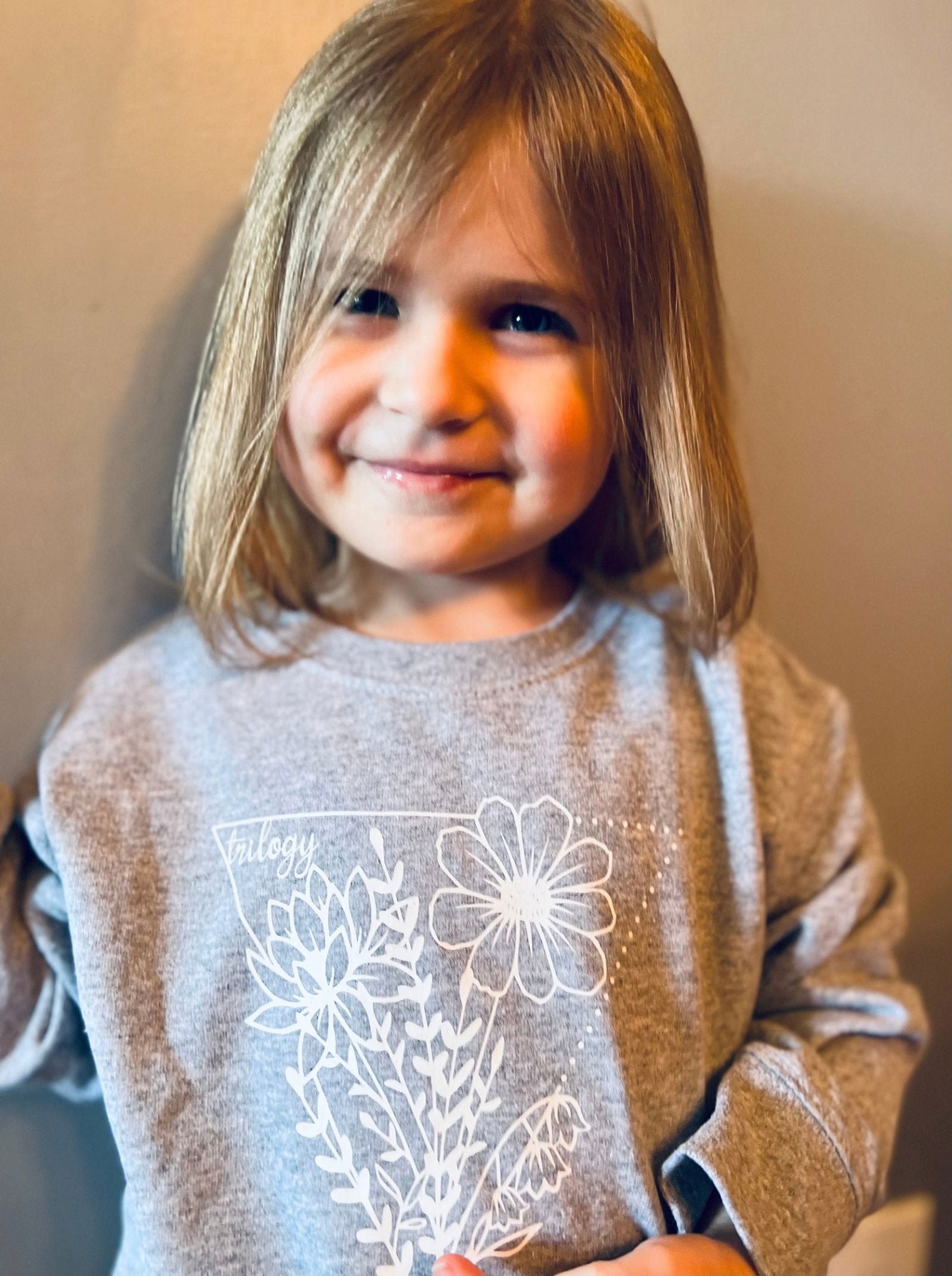 RusticGirls.Trilogy Toddler Flower Crewneck Sweatshirt - www.Shopthatapp.com
