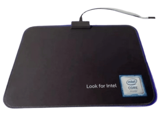 INTEL BLUE LED GAMING MOUSE PAD  - USB LIGHT-UP - ANTI SLIP (365 x 255 mm) - www.Shopthatapp.com