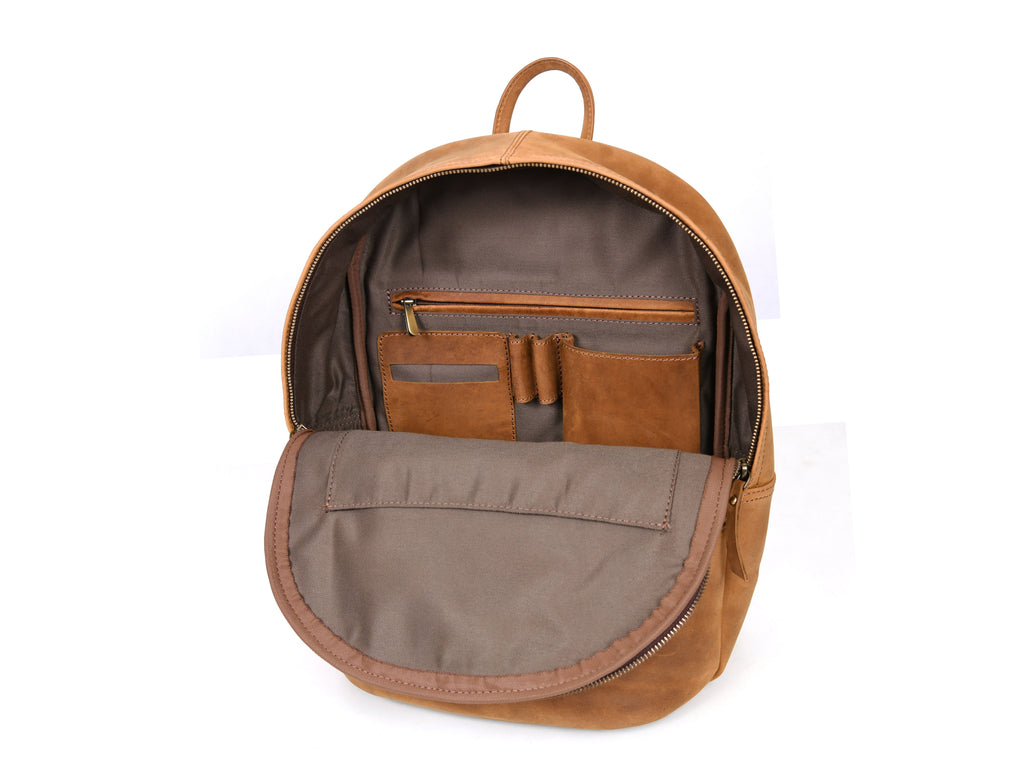Sahara Leather Travel Backpack - Walnut Brown (BP-52) - www.Shopthatapp.com