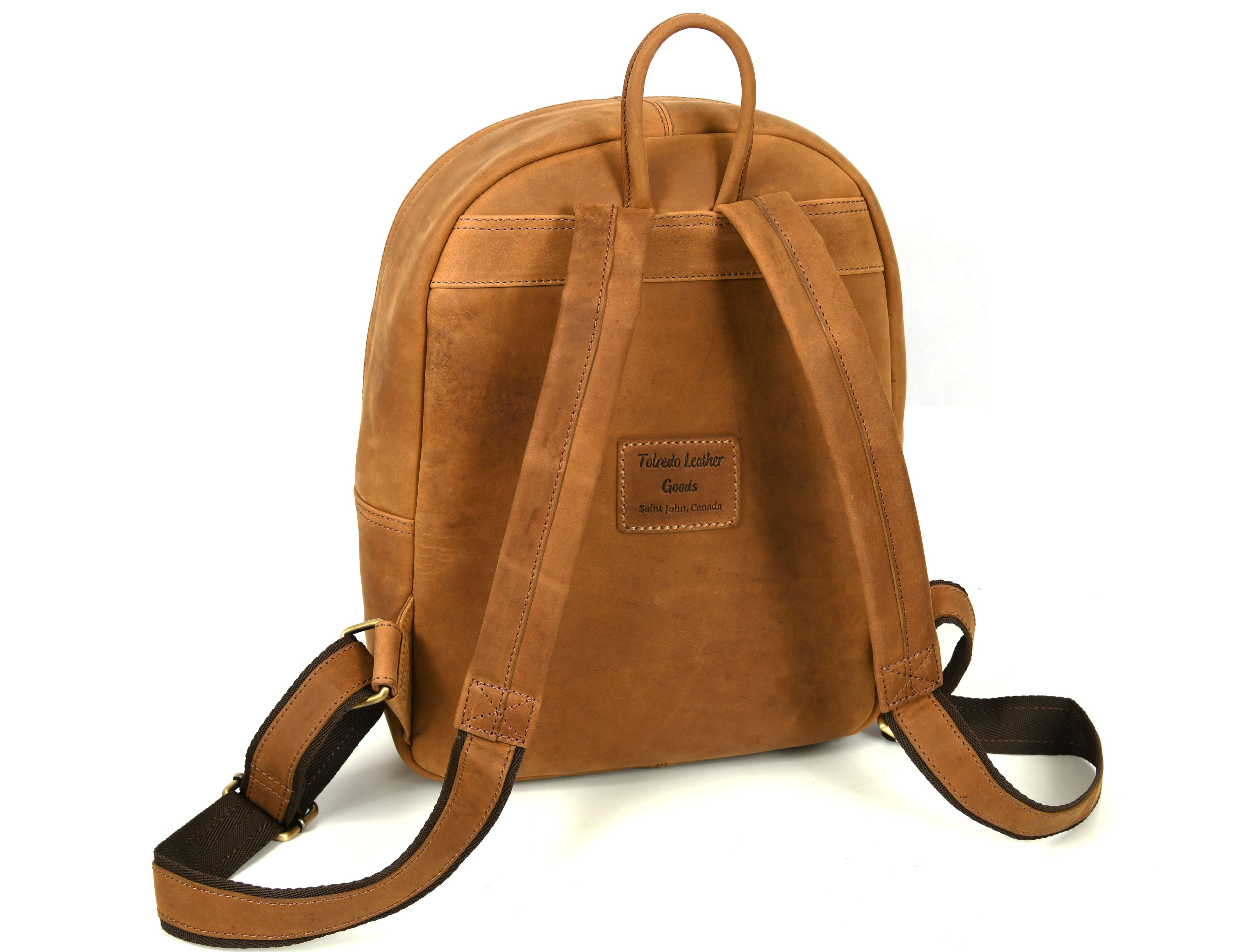 Sahara Leather Travel Backpack - Walnut Brown (BP-52) - www.Shopthatapp.com
