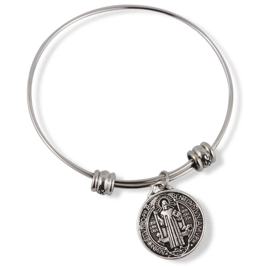 St. Benedikt Armband | Medaille San Benito Religiöser Schmuck Armband Armreif